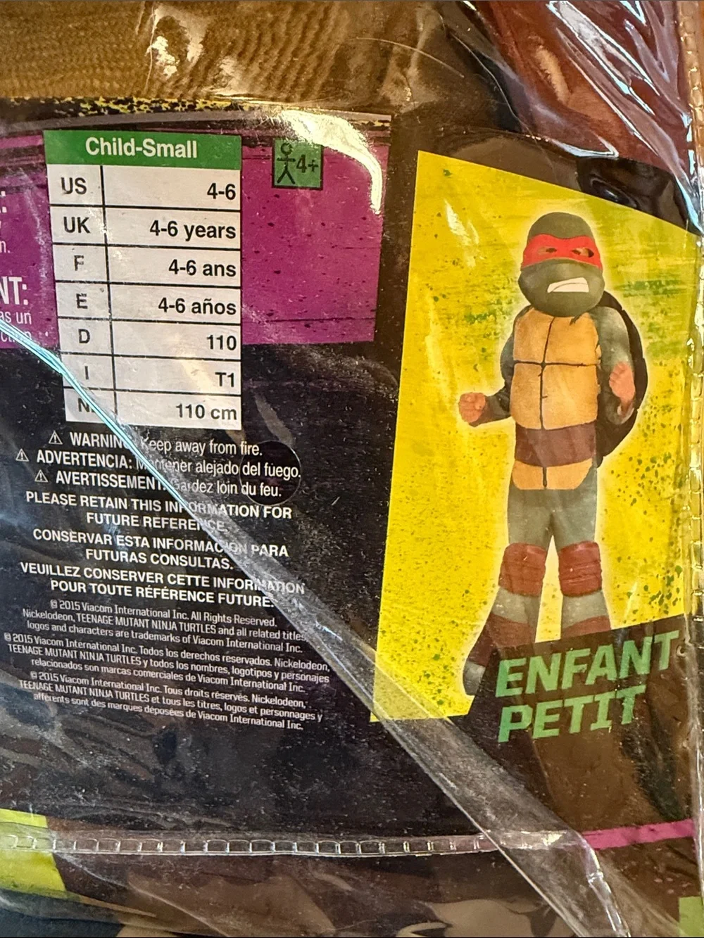 Nickelodeon Teenage Mutant Ninja Turtles Raphael Costume - Green & Red